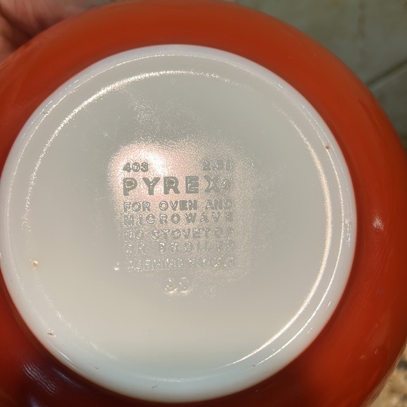 Vintage PYREX Autumn Harvest Mixing Bowl Rust Orange 403 - Picture 3 of 6